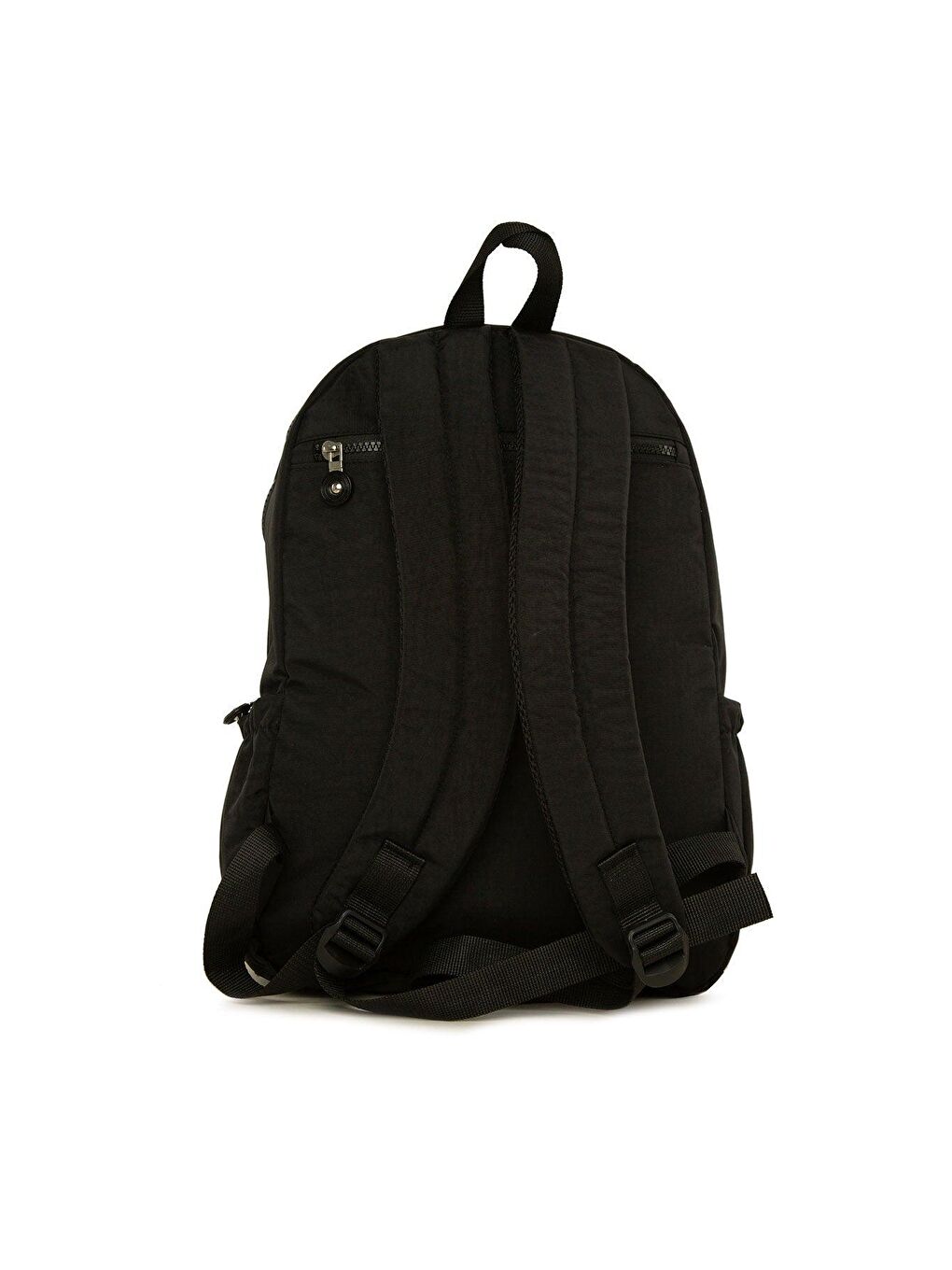 Siyah Çok Fermuarlı Çok Cepli Büyük Sırt Çantası-2