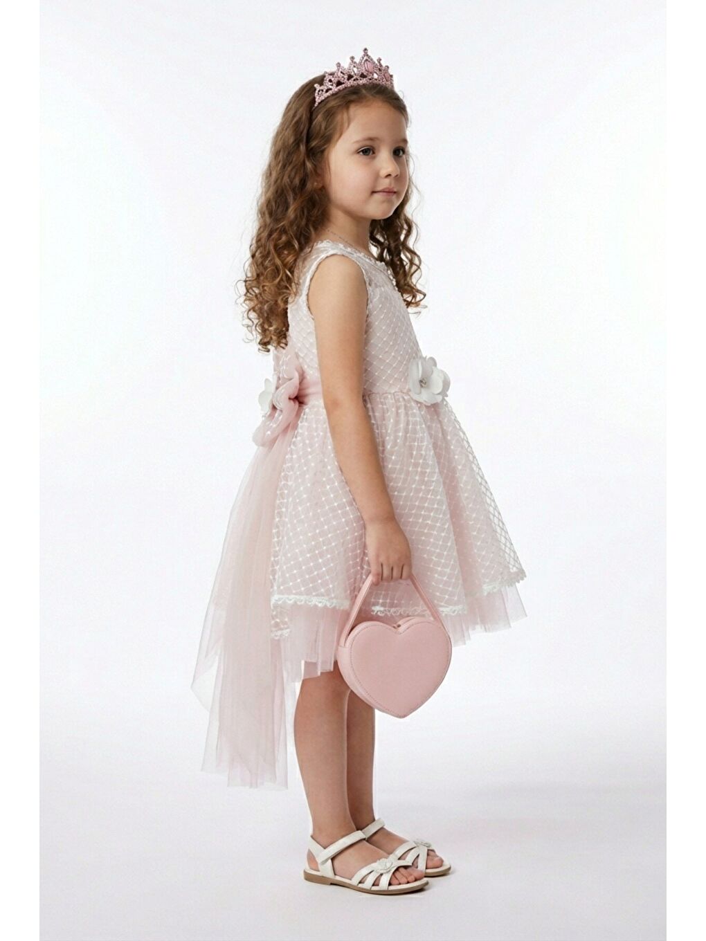 Pembe Kız Çocuk Abiye-1