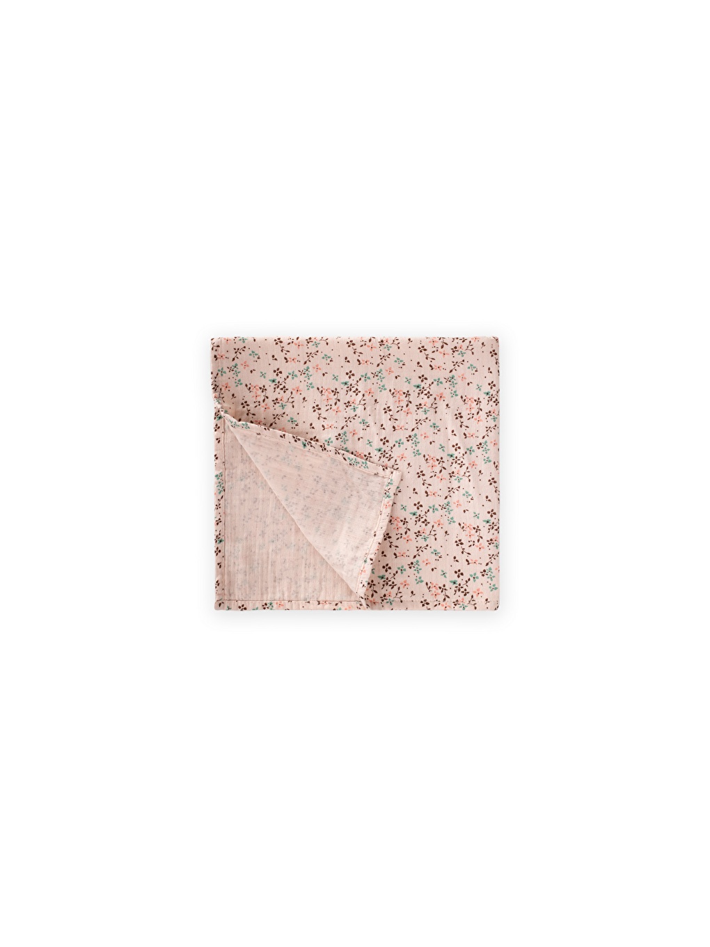 Pembe Müslin Bez 50X50 Cm Pudra Çiçekli