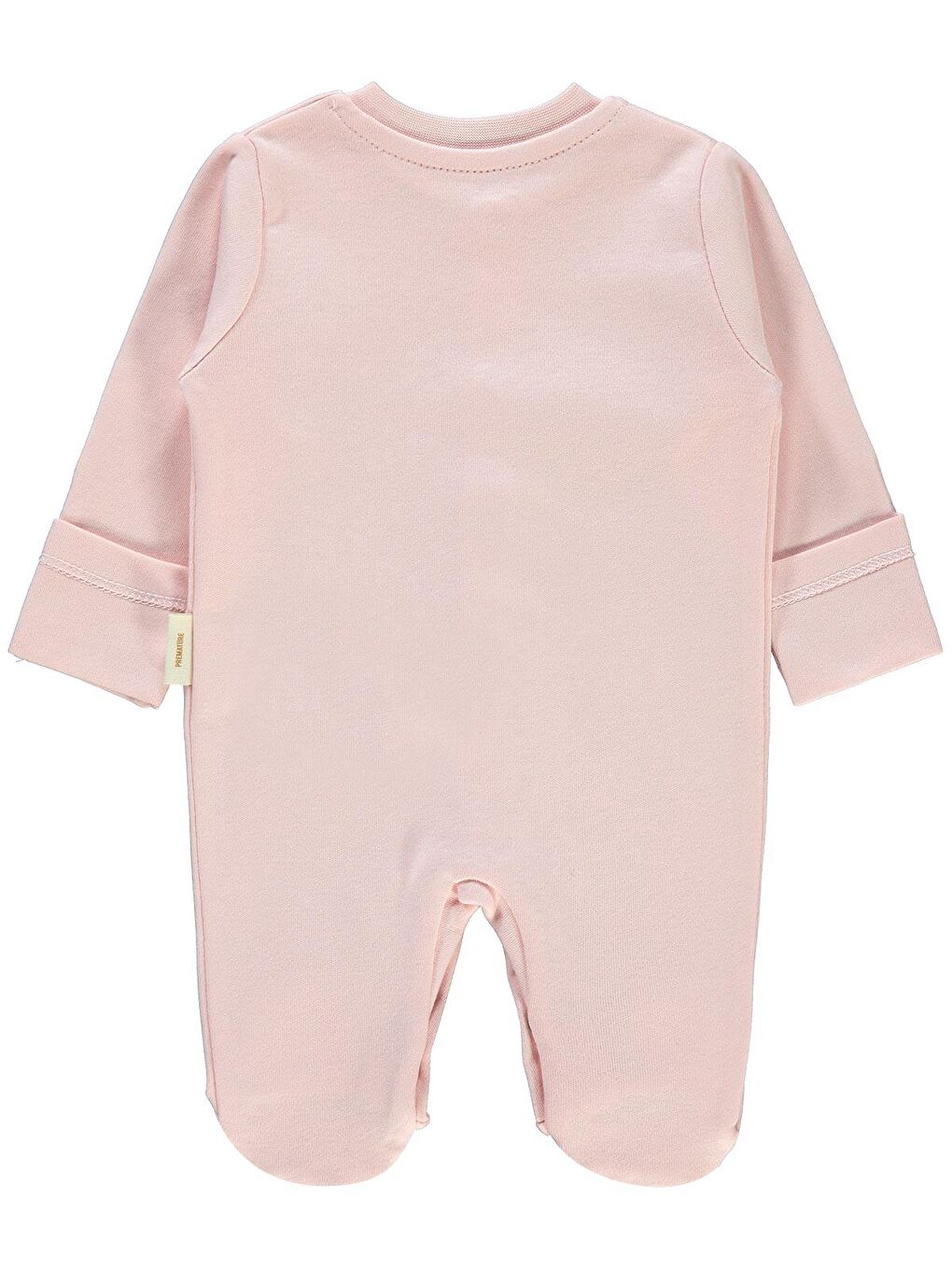 Baby Prematüre Organik Patikli Tulum Pembe-1