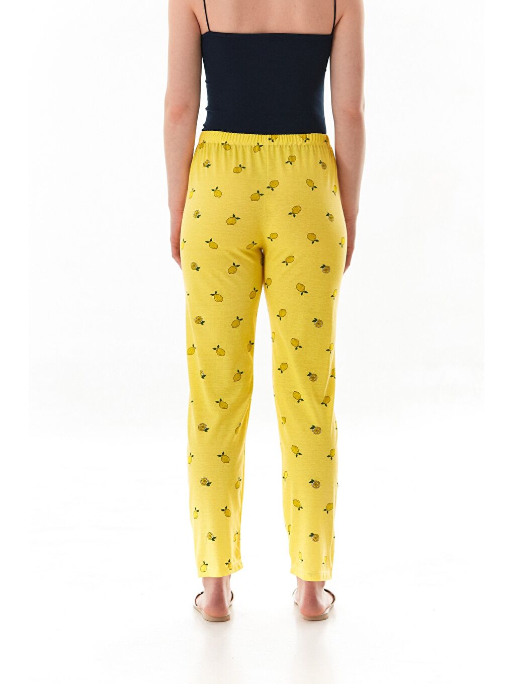 Sarı Ayıcık Baskılı Ekose Pijama Altı-1