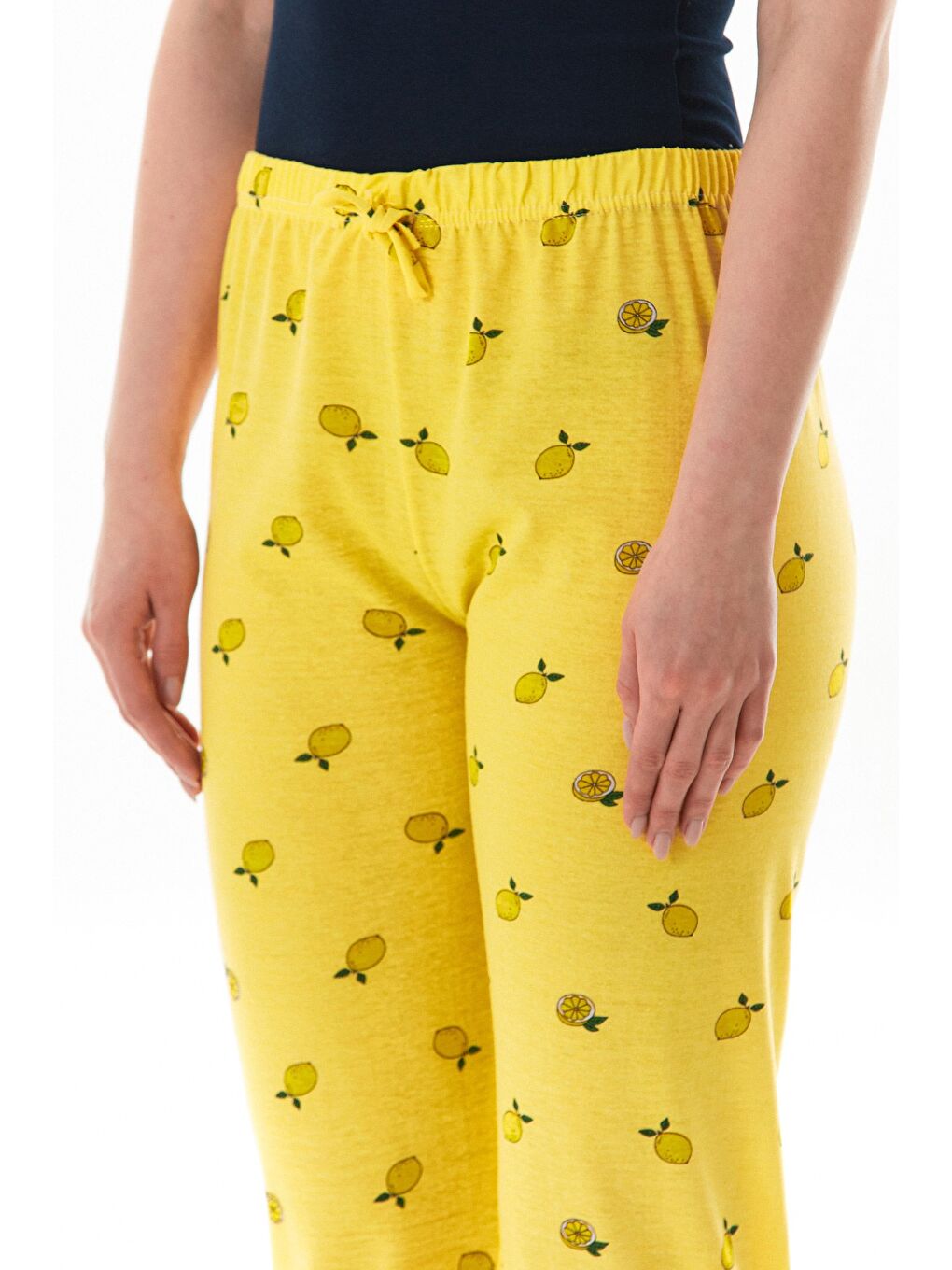 Sarı Ayıcık Baskılı Ekose Pijama Altı-3