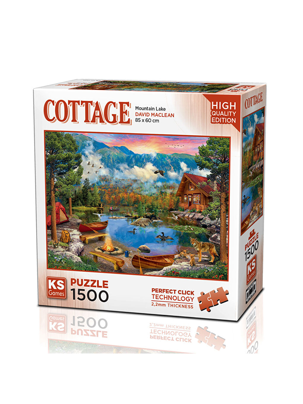 KS GAMES Renksiz Puzzle 1500 Parça Mountain Lake 22036