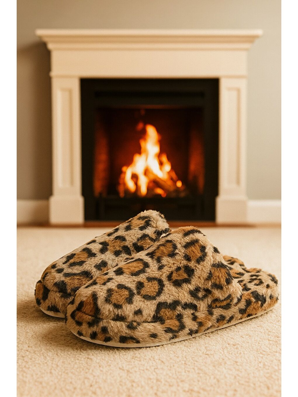 Sarı TÜYLÜ KAPALI Kadın Ev Terliği Kışlık Terlik Sessiz Taban