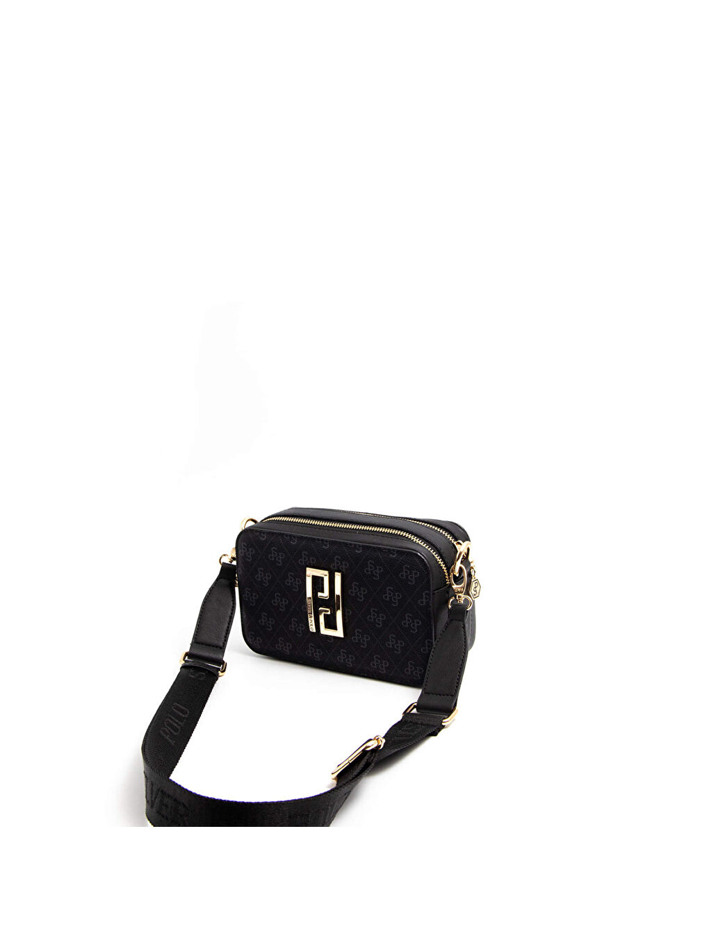 Siyah Kadın Çapraz Çanta 1078-45355 SILVER POLO ÇAPRAZ BAYAN ÇANTASI M178 SİYAH-MAT SİYAH-4