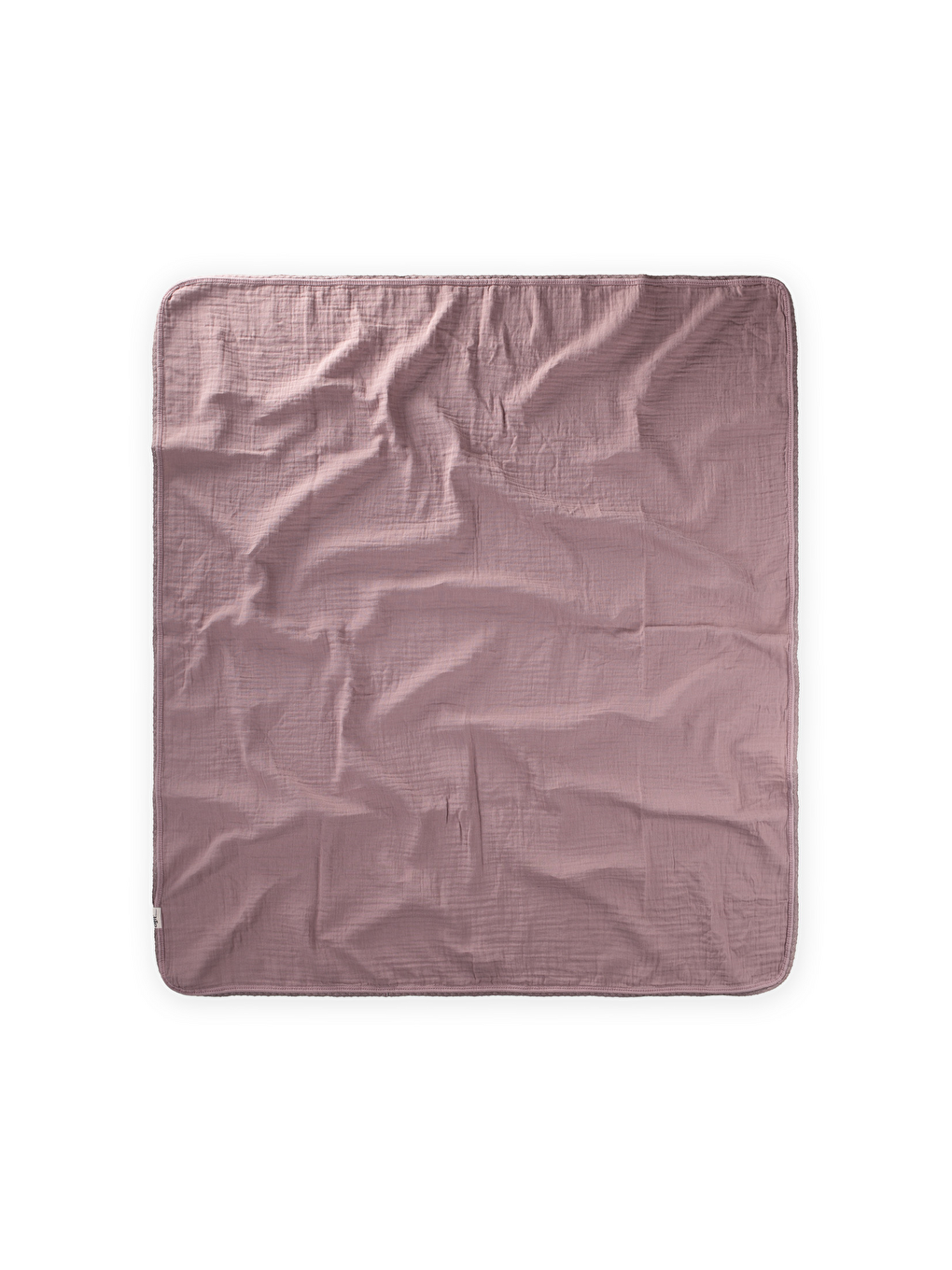 Turuncu Dantel İşlemeli Tekkat Müslin Battaniye 100X100 Cm +/- 3 Cm Bakır-1