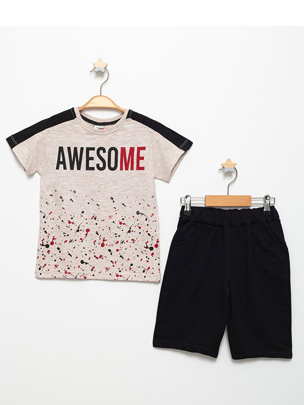 Kahverengi Erkek Çocuk Takım 5-8 Yaş Sütlü Kahve