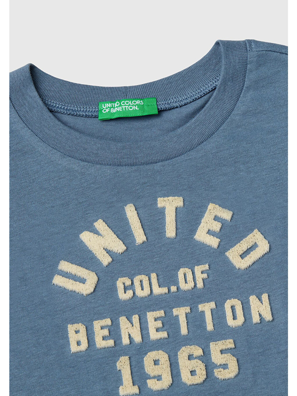 United Colors Of Benetton Erkek Çocuk Havacı Mavi Önü Logo İşlemeli Uzun Kollu T-Shirt - 2