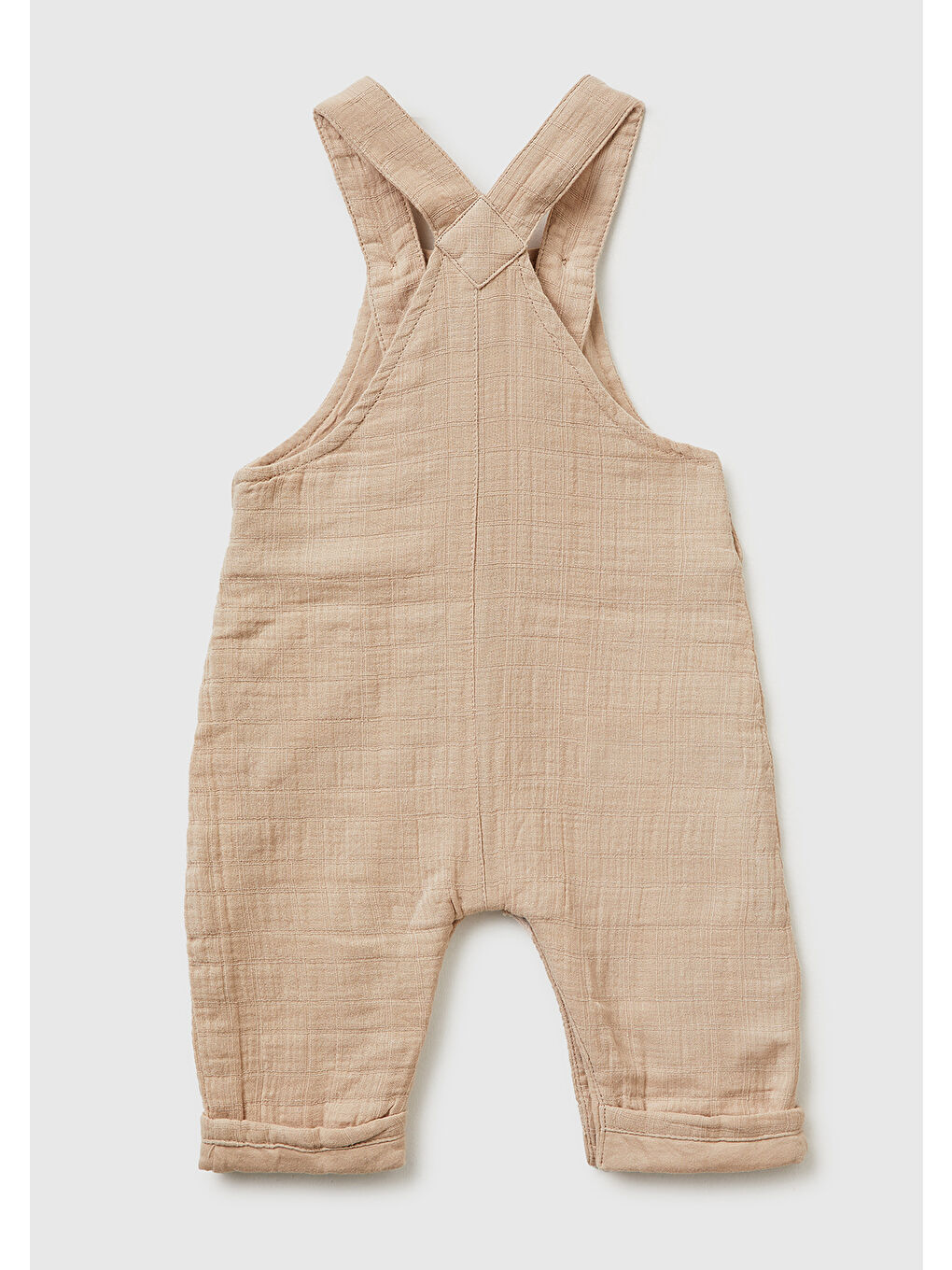 Karışık Bebek Ayarlanabilir Askılı Düğmeli Cepli Muslin Tulum-1