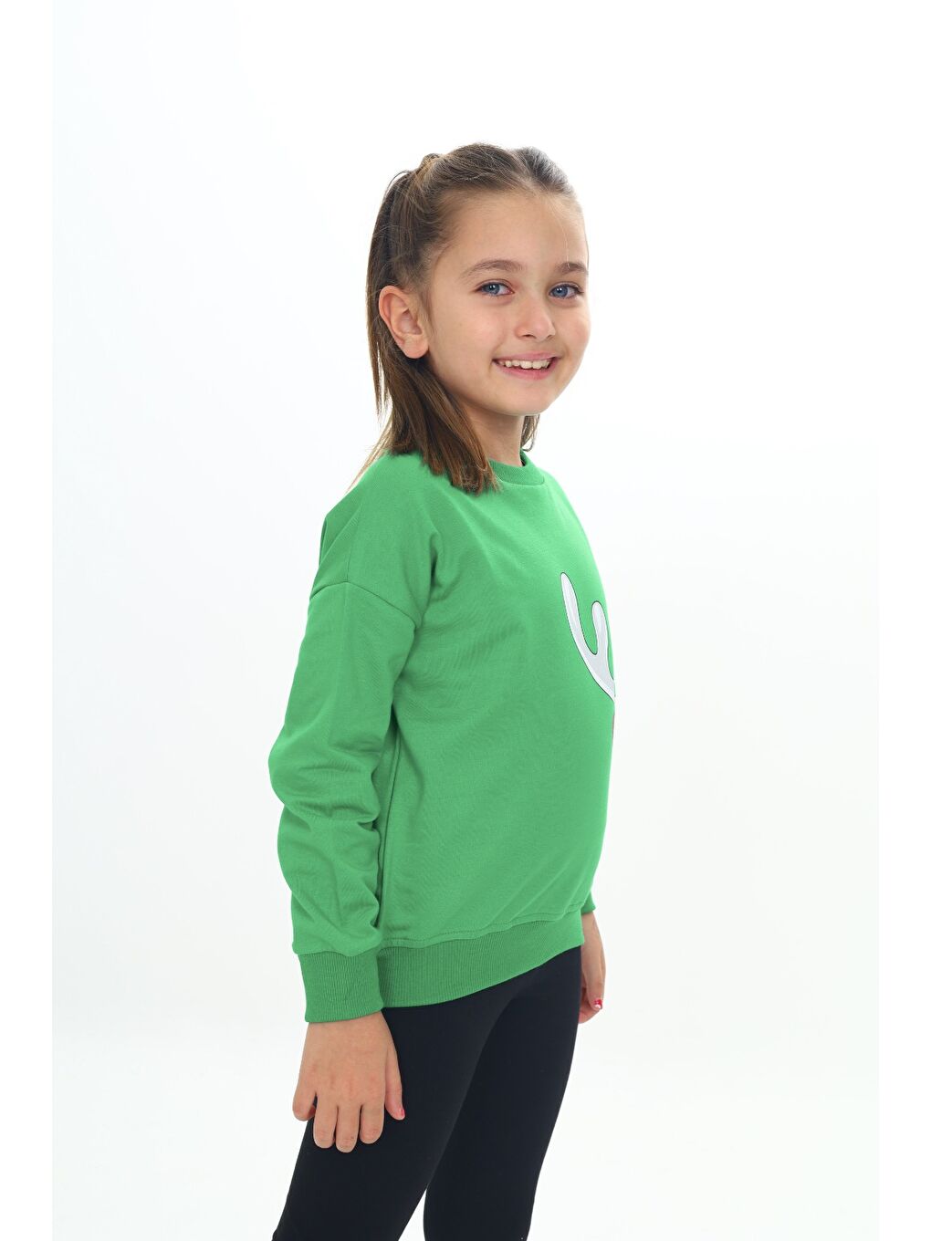 Toontoykids Yeşil Kız Çocuk Baskılı Sweatshirt - 2