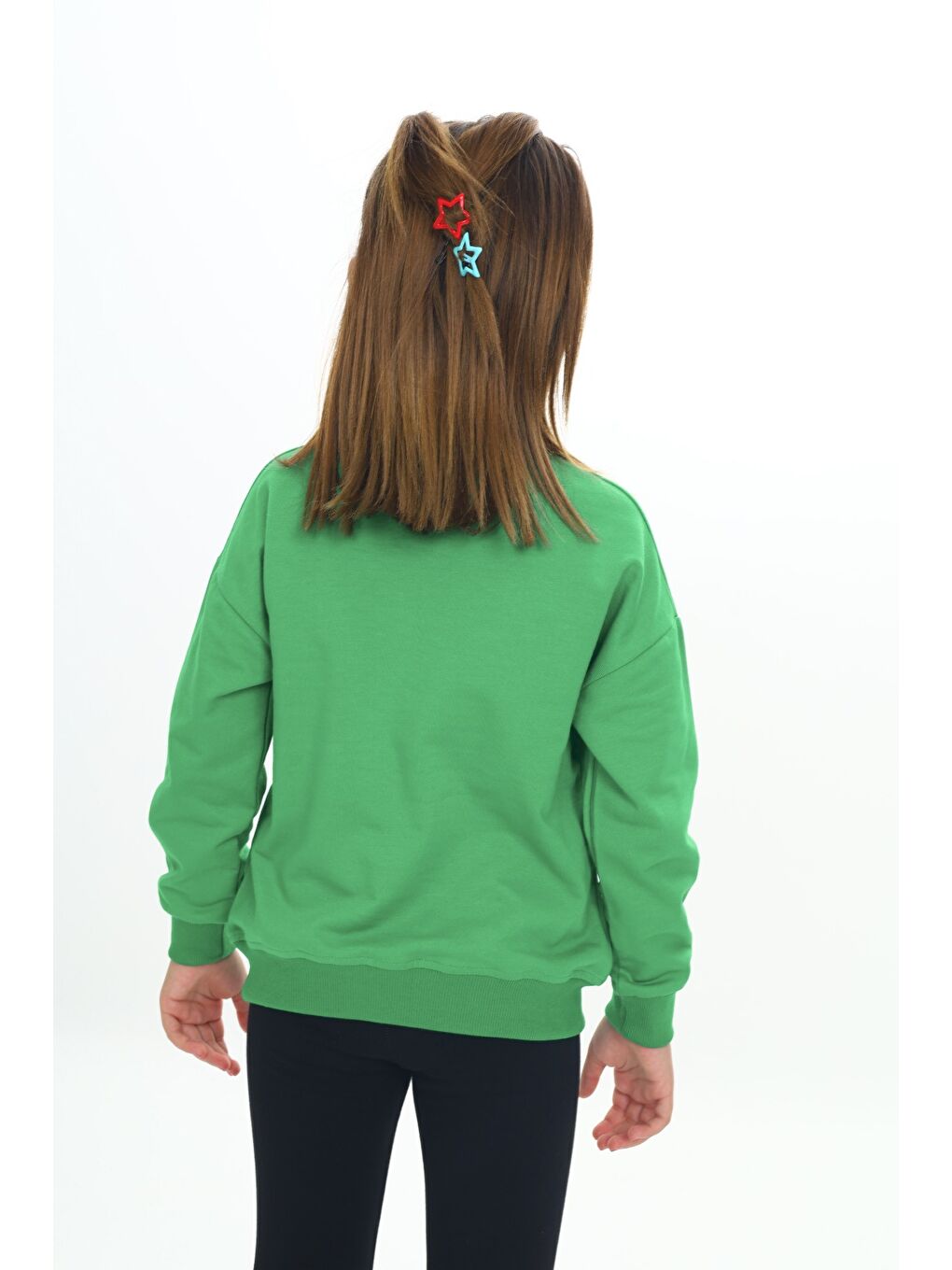 Toontoykids Yeşil Kız Çocuk Baskılı Sweatshirt - 3