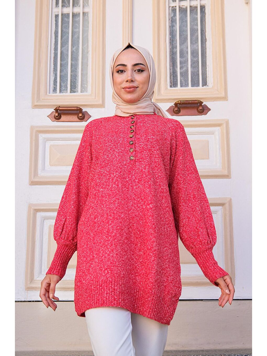Kadın Triko Kazak Kırmızı