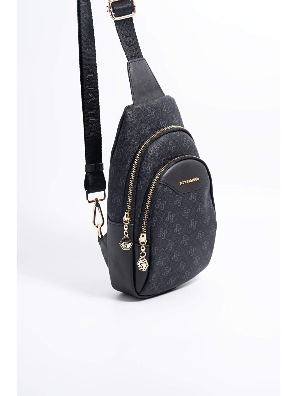 Siyah Kadın Çapraz Göğüs Çantası 959-45757 SILVER POLO FREEBAG M178 SİYAH-MAT SİYAH-1