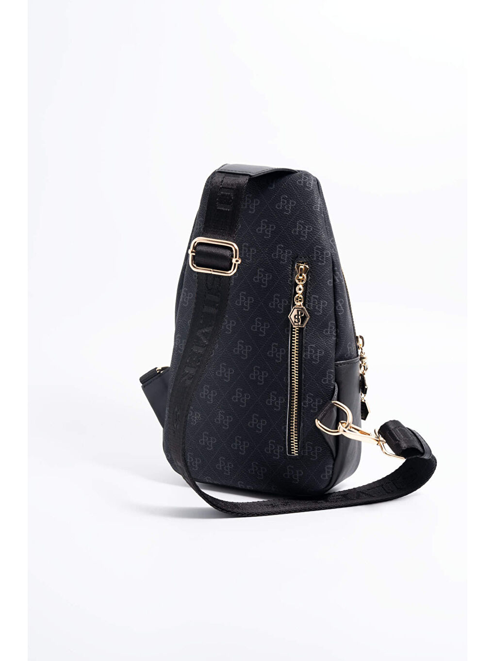 Siyah Kadın Çapraz Göğüs Çantası 959-45757 SILVER POLO FREEBAG M178 SİYAH-MAT SİYAH-3