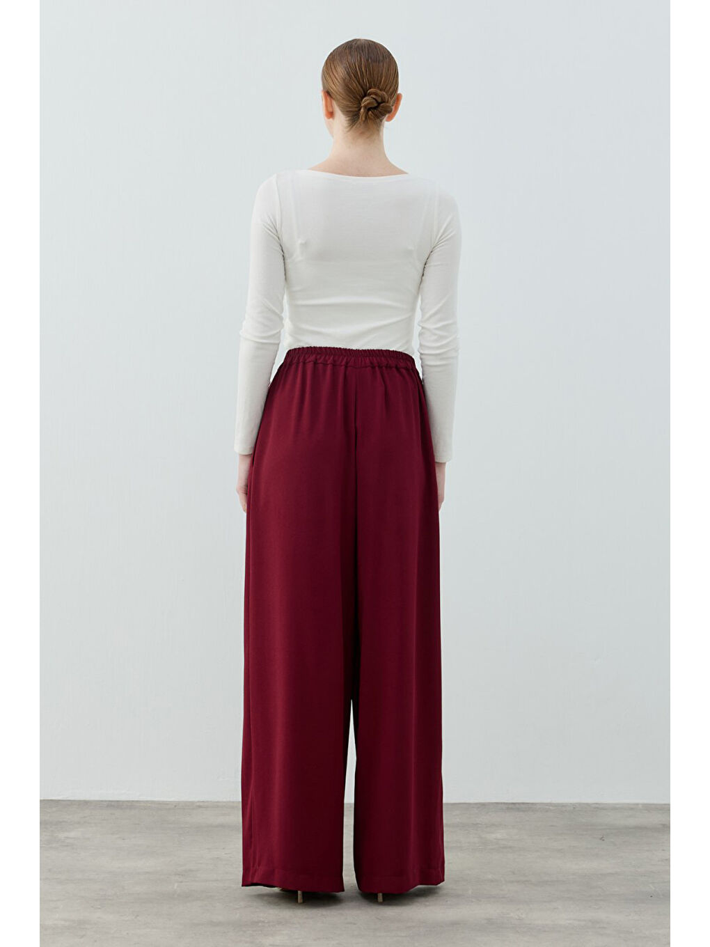 Dixi Krep Pantolon 1652 Bordo-2