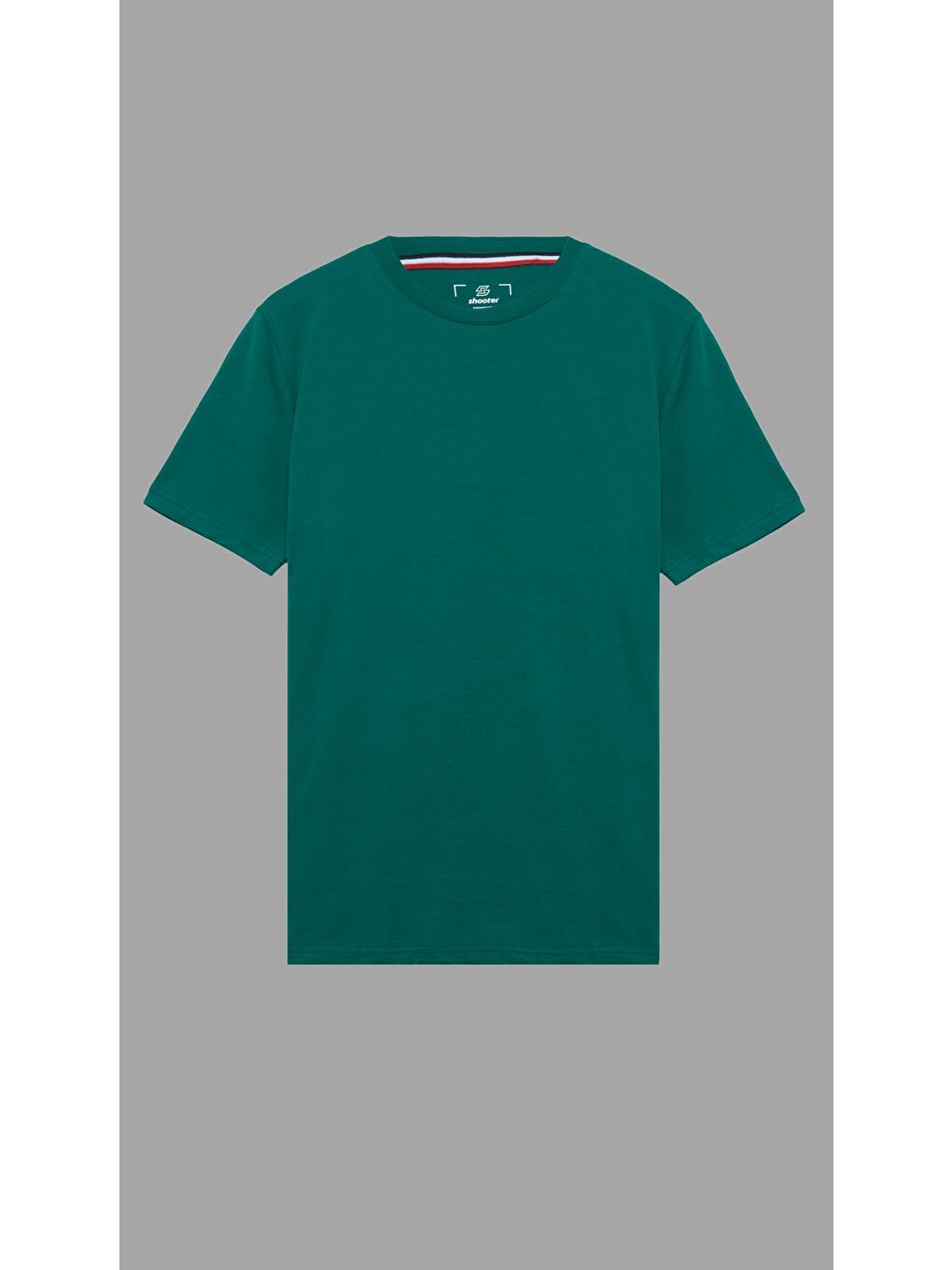 Siyah - Yeşil - Krem Erkek Basic Tişört Pamuklu Regular Bisiklet Yaka Günlük Düz T-Shirt 3'lü Paket-5