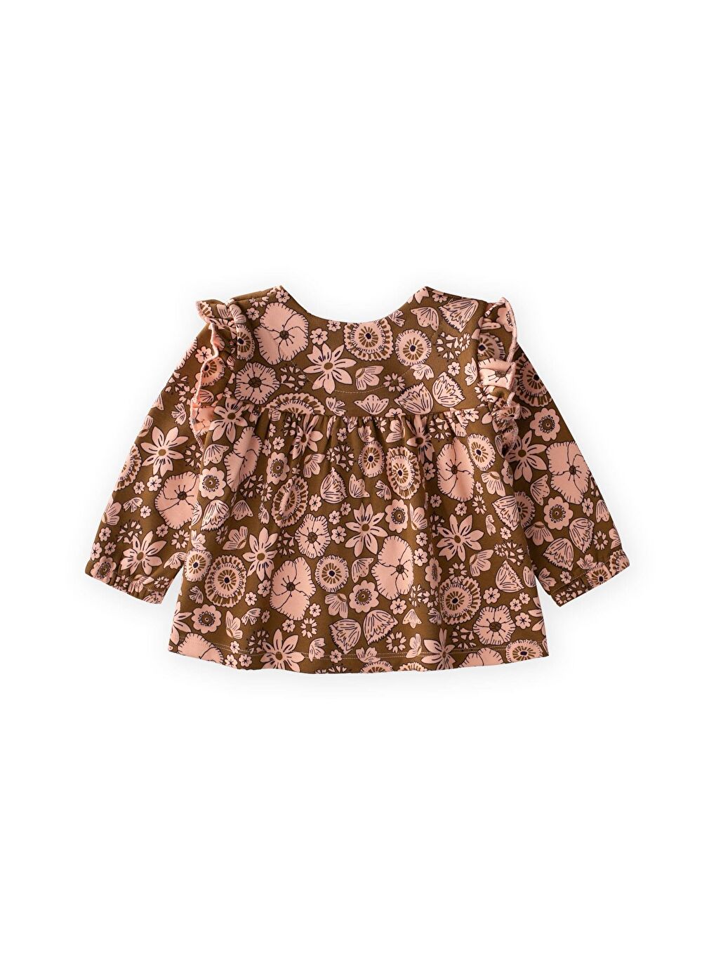 Oversize Desenli Hırka 1-5 Yaş Yeşil-1