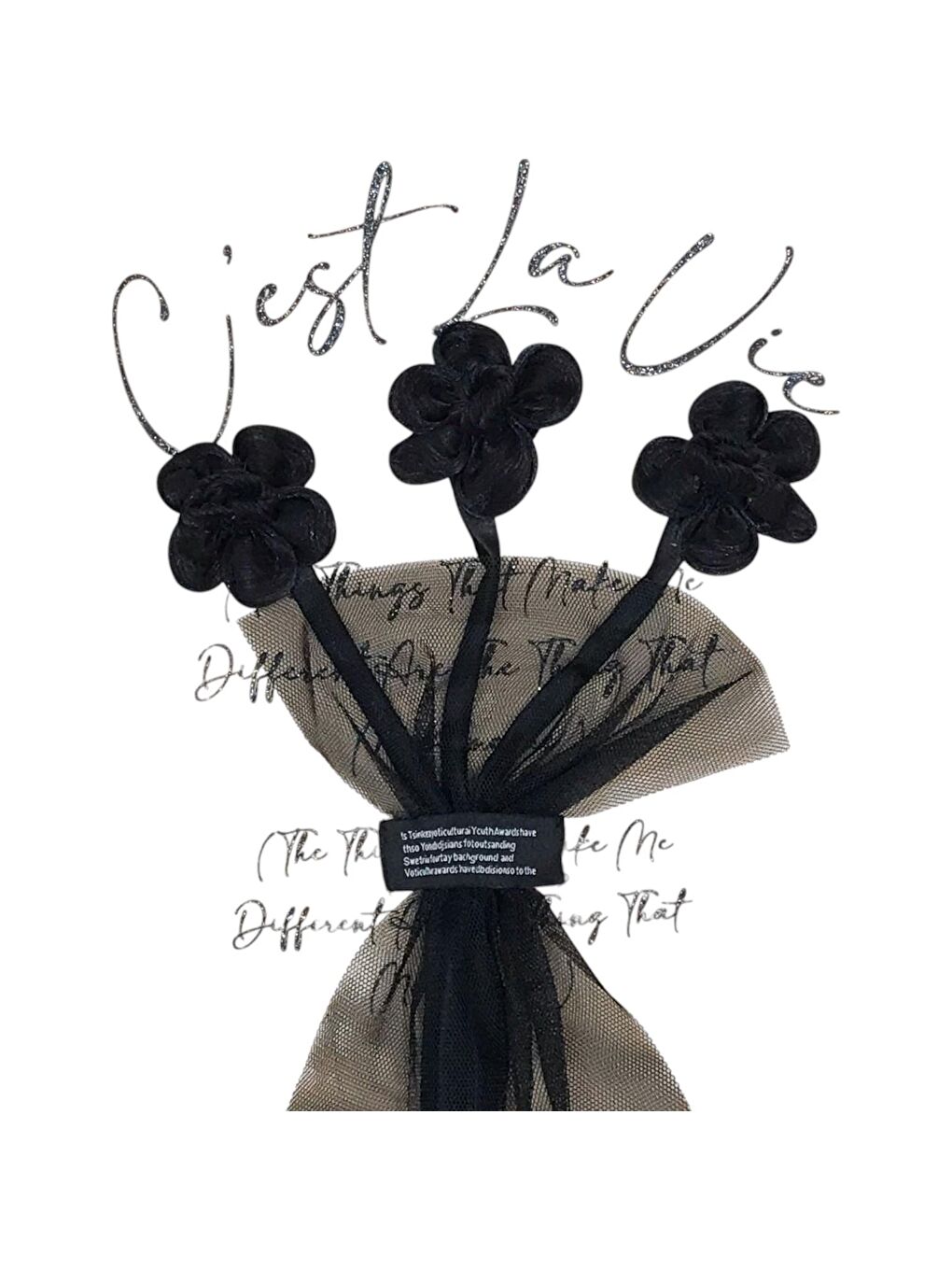 Ekru Kız Çocuk Yanları Büzgülü Buket Aksesuarlı Bluz-1