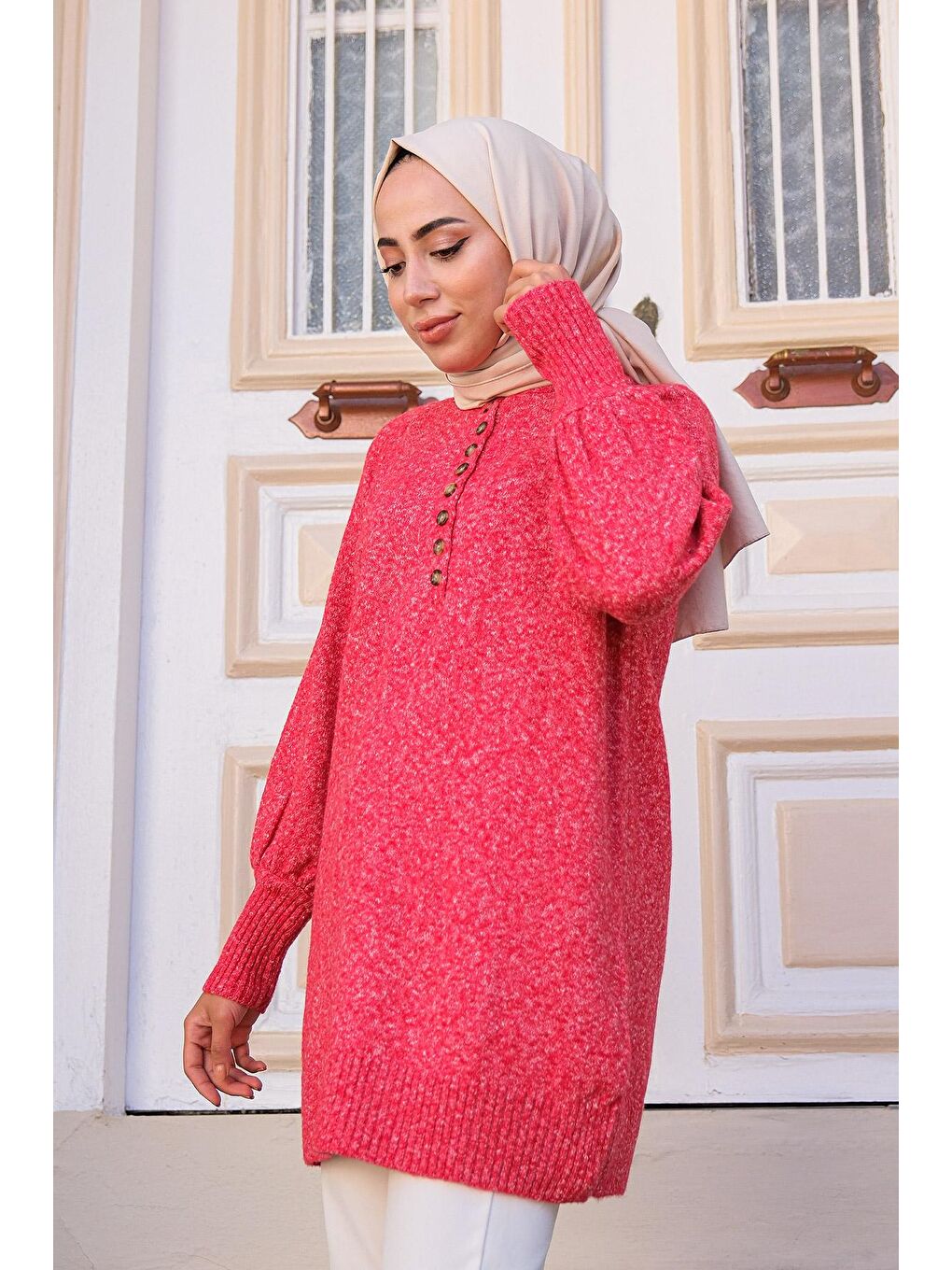 Kadın Triko Kazak Kırmızı-2