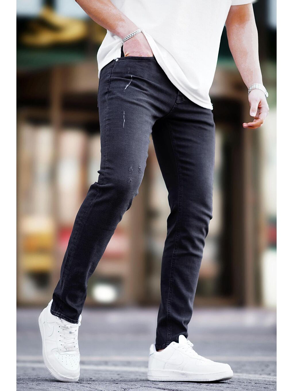 Madmext Siyah Slim fit Erkek Jean 6867 - 2