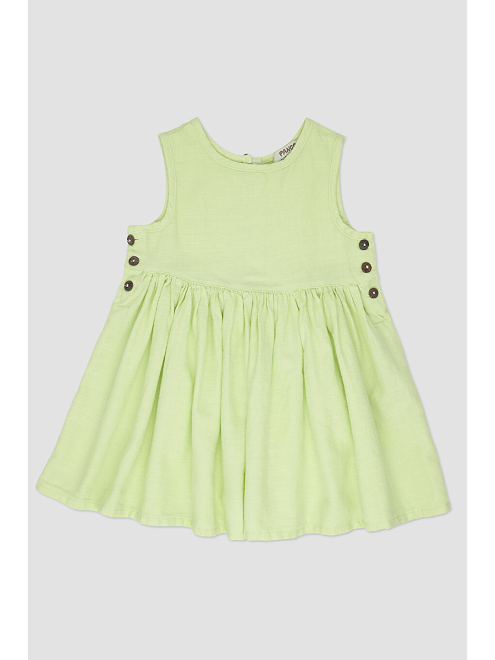 Kız Bebek Eteği Volanlı Yeşil Elbise