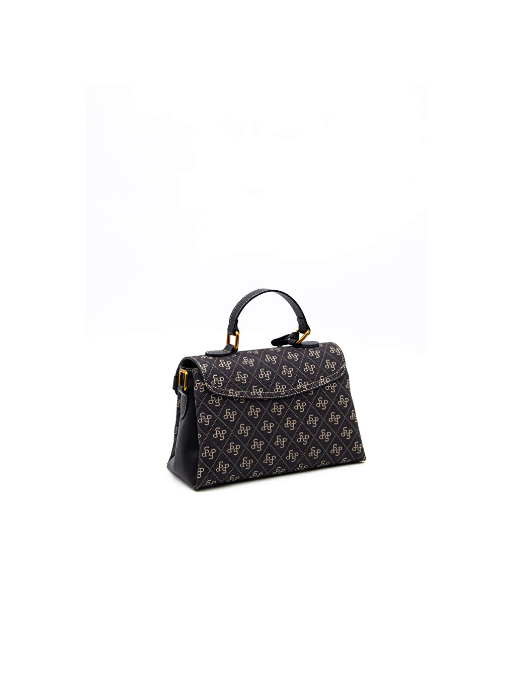 Gri Kadın Omuz Çantası 1159-45430 SILVER POLO BAYAN ÇANTASI M178 FÜME-MAT SİYAH-3