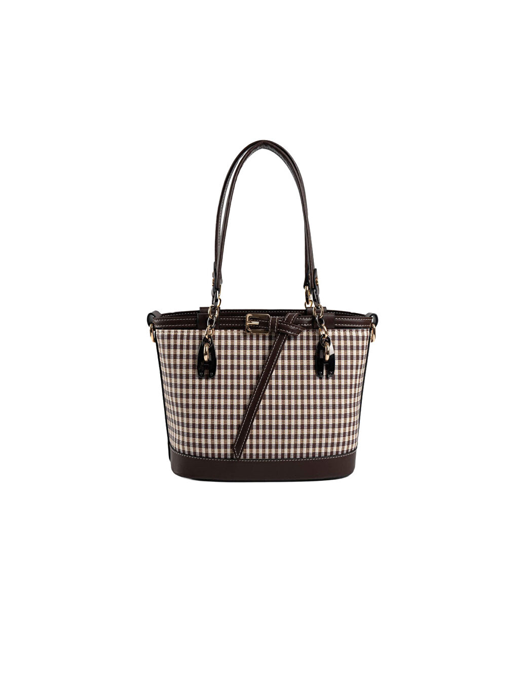 Kahverengi Kadın Omuz Çantası 1155-47371 SILVER POLO BAYAN ÇANTASI M191 KAHVE SARI-MAT KAHVE-1