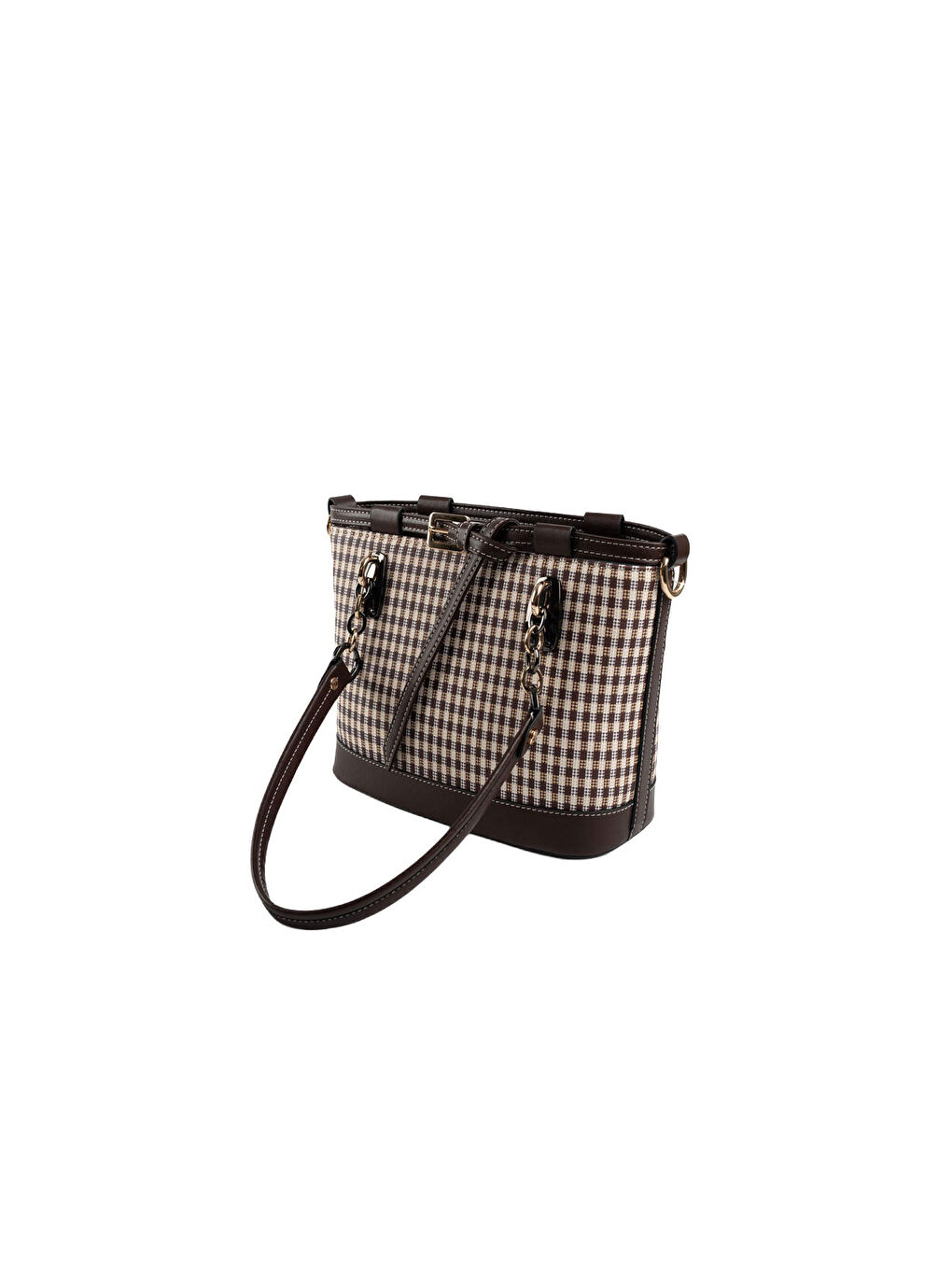 Kahverengi Kadın Omuz Çantası 1155-47371 SILVER POLO BAYAN ÇANTASI M191 KAHVE SARI-MAT KAHVE-5