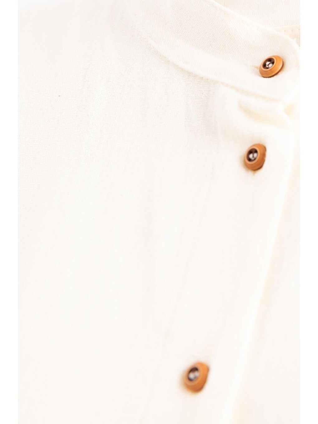 Ekru-Büyük Cepli Keten Gömlek-4