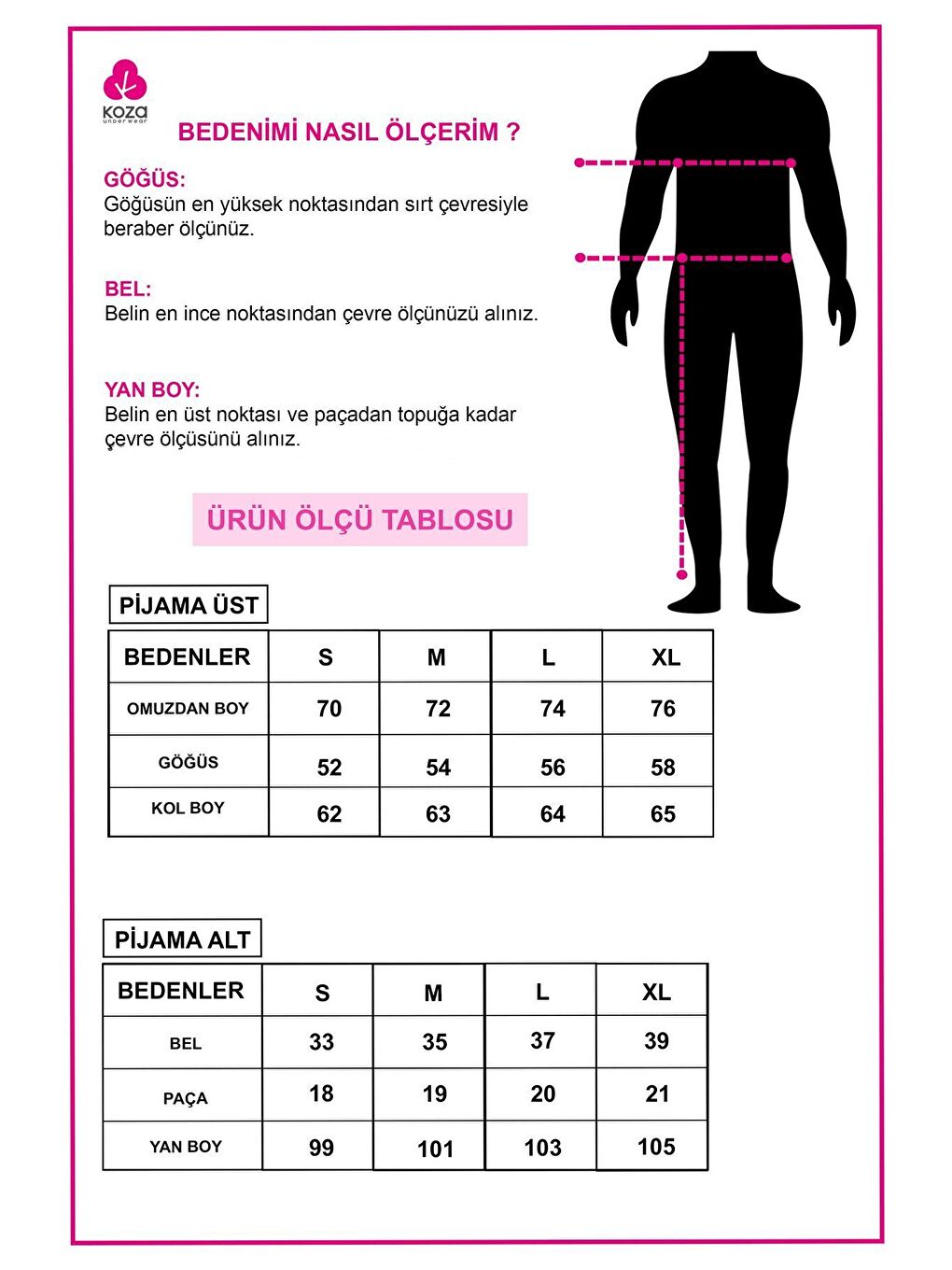 Koza İç Giyim Siyah-Beyaz Erkek Pamuklu  Elastanlı  Yaka Düğmeli Ve Cep Detaylı Pijama Takımı - 4