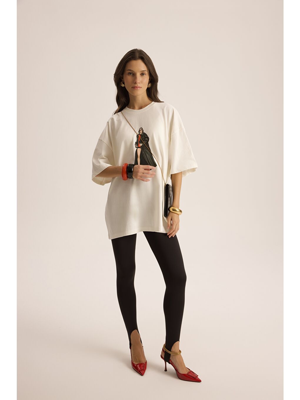 Simone Oversize Beyaz T-Shirt-5