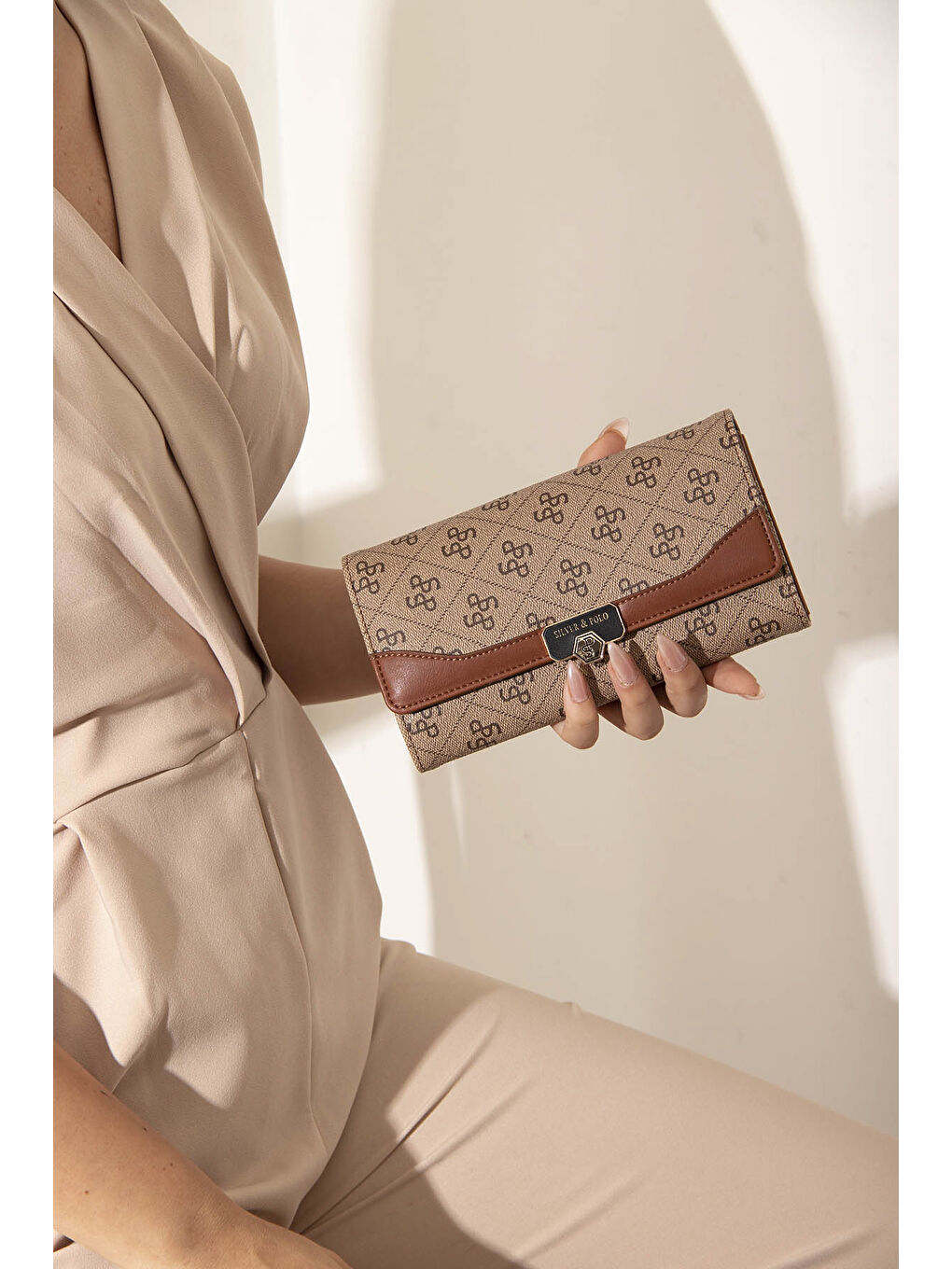 Bej Kadın Cüzdan & Kartlık 979-43148 BAYAN CÜZDAN M178 KOYU BEJ-MAT TABA-2