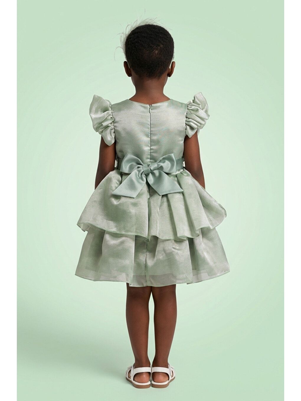 Yeşil Kız Çocuk Abiye-3