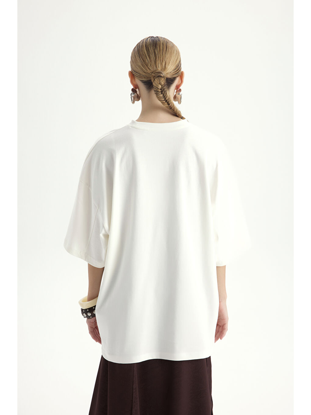 Alix Oversize Beyaz T-Shirt-4