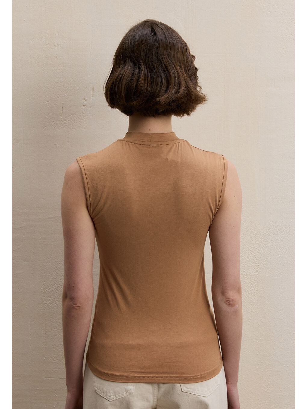 Bej SIFIR KOL BAMBU BODY BADEM-3