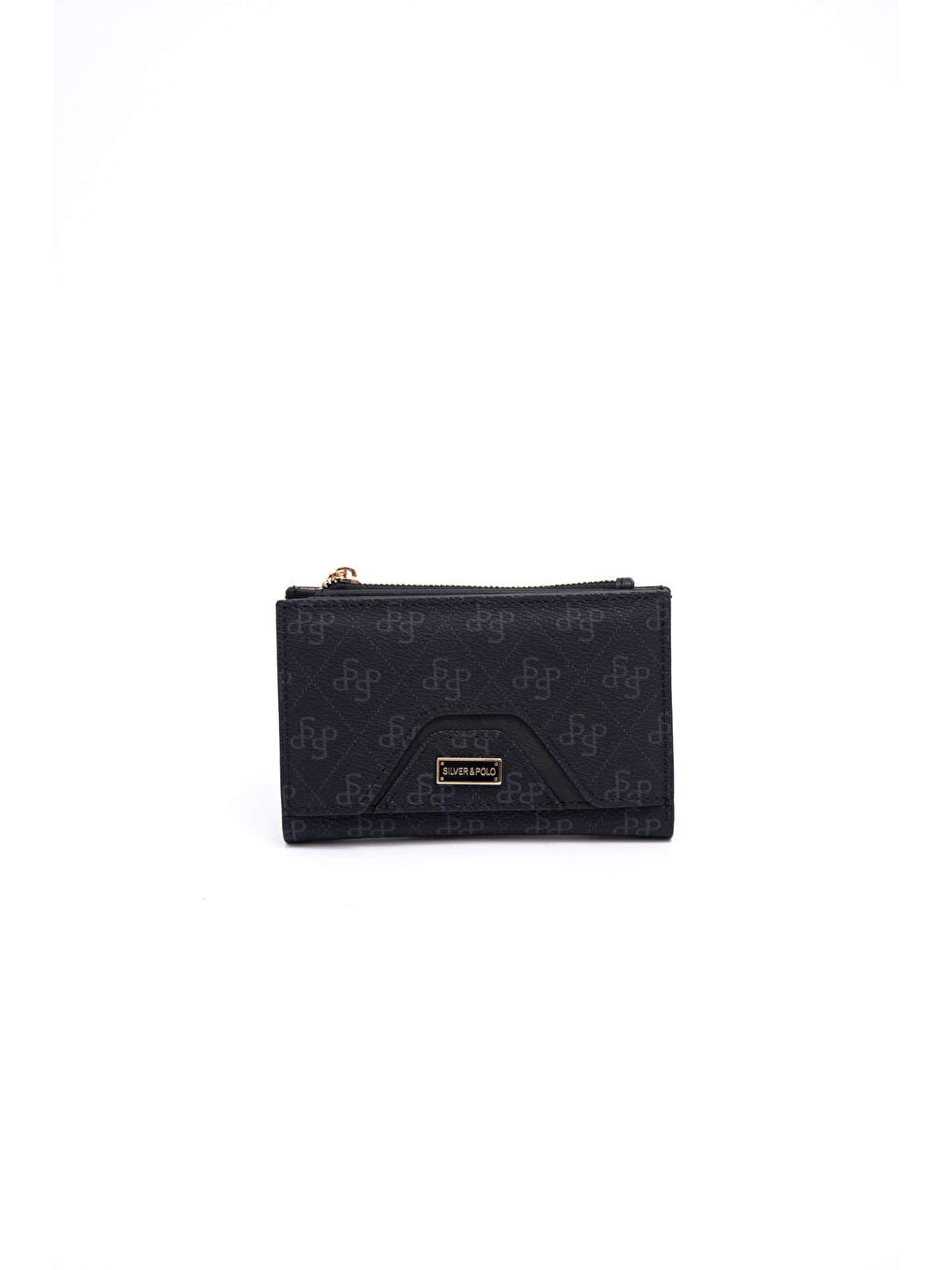 Siyah Kadın Baskılı Cüzdan 1056-46170 SILVER POLO BAYAN PORTFÖY M178 SİYAH-MAT SİYAH