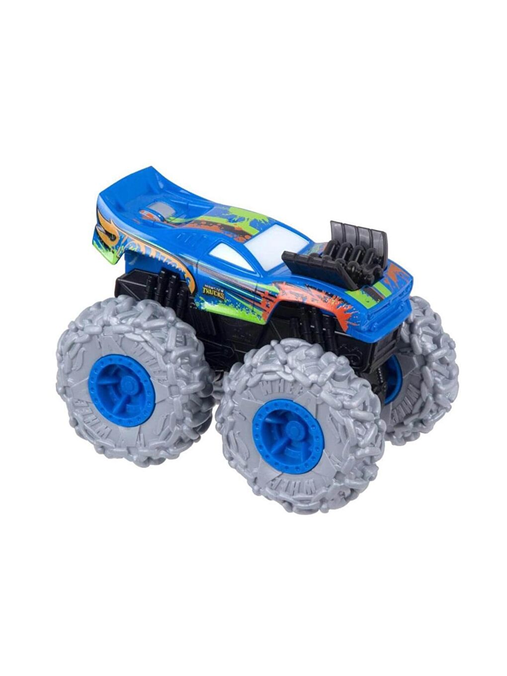 Hot Wheels Beyaz-Renklibaskı Monster Trucks 1:43 Çek Bırak Araba Rodger Dodger GVK40 - 1