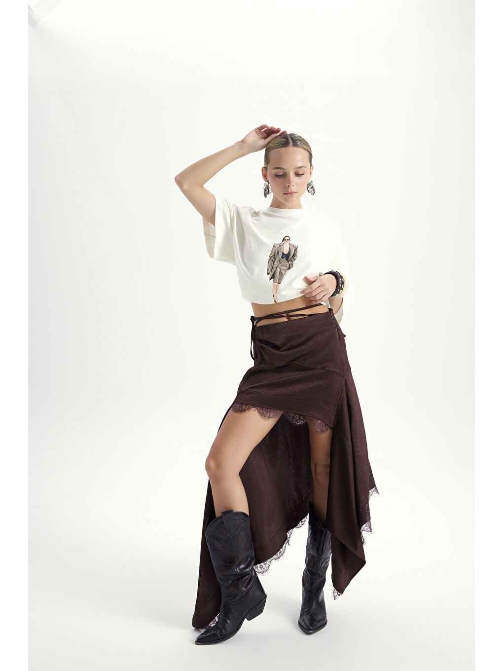 Alix Oversize Beyaz T-Shirt-5