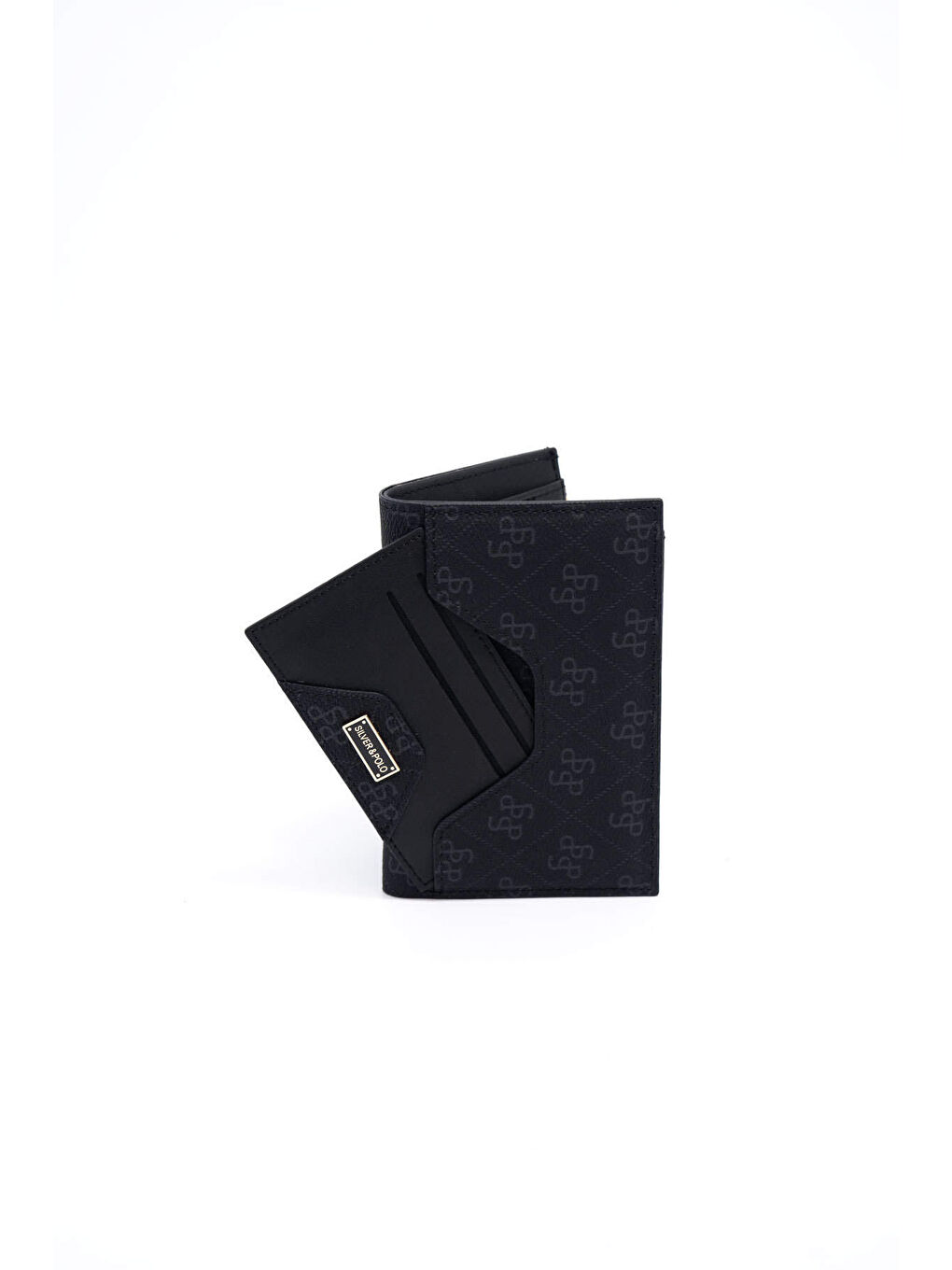 Siyah Kadın Baskılı Cüzdan 1056-46170 SILVER POLO BAYAN PORTFÖY M178 SİYAH-MAT SİYAH-4