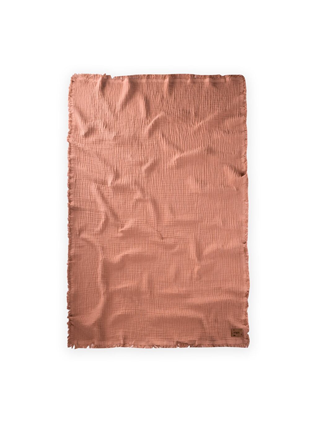 Kahverengi Müslin Dört Kat Yatak Örtüsü 200X220 Cm Tarçın-1