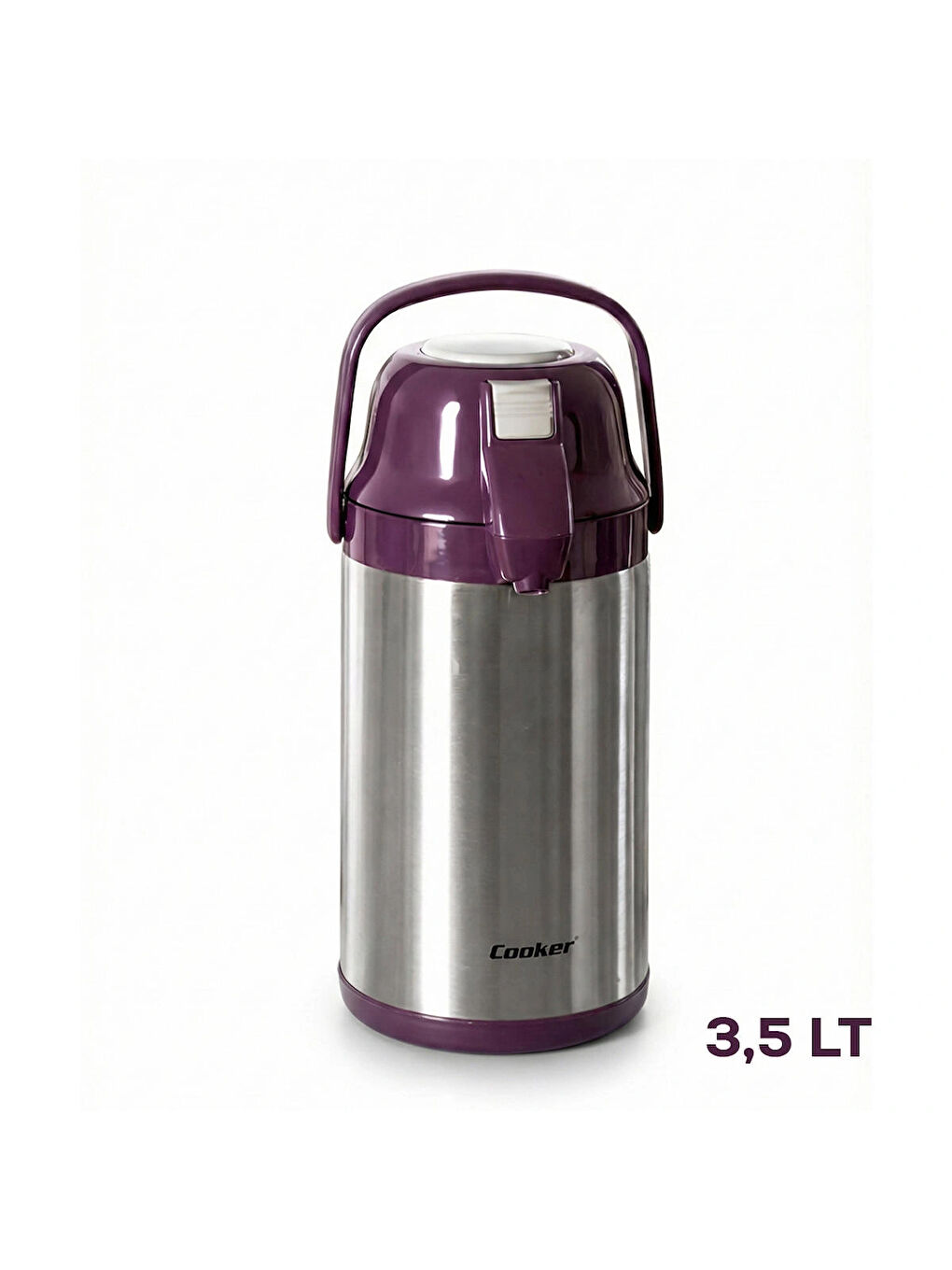 2008-2 Çift Kat Paslanmaz Çelik Termos Çay Termosu Su Termosu 3,5lt Lila-2