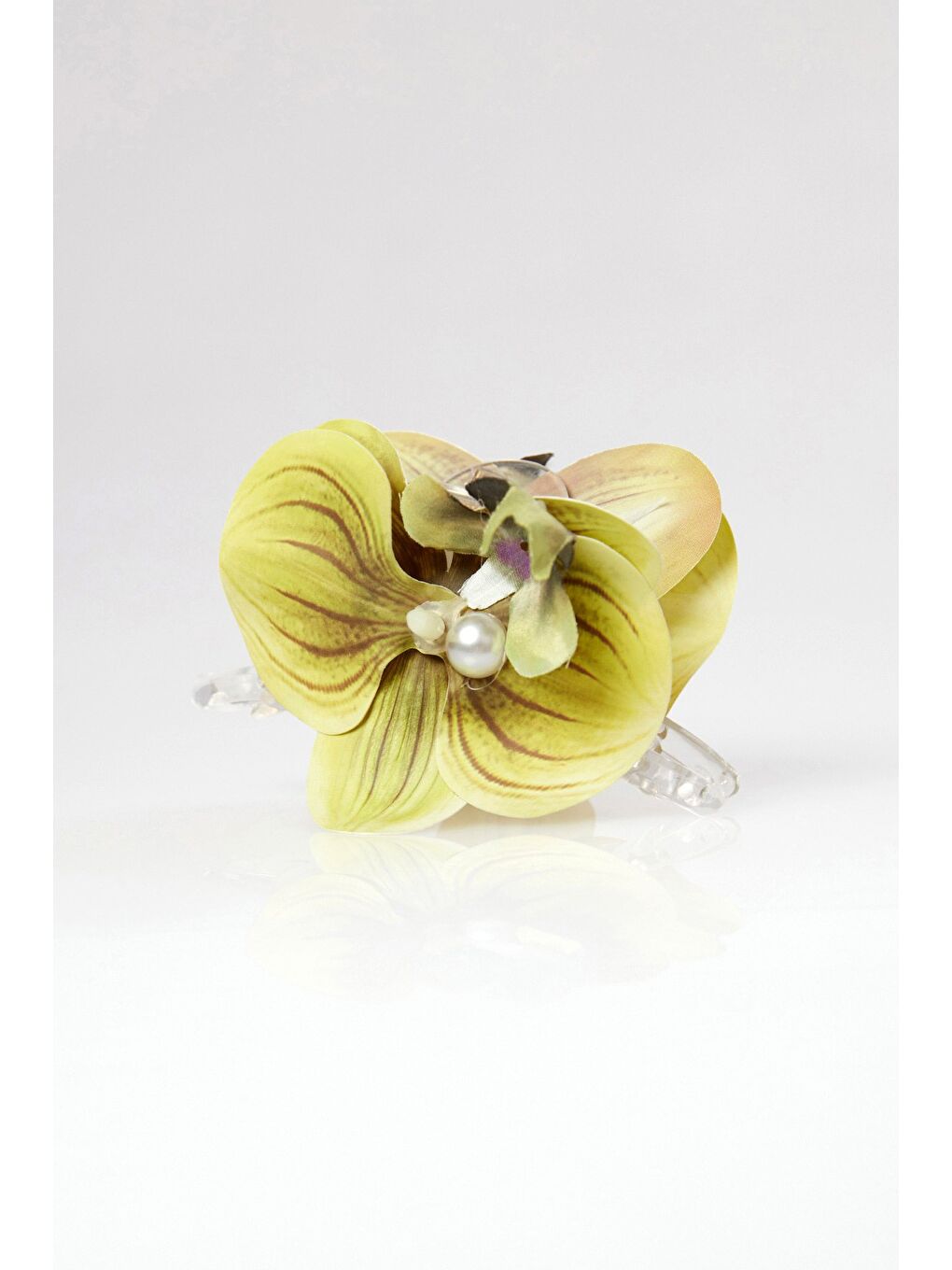 Yeşil Orkide Çiçeği Mandal Toka