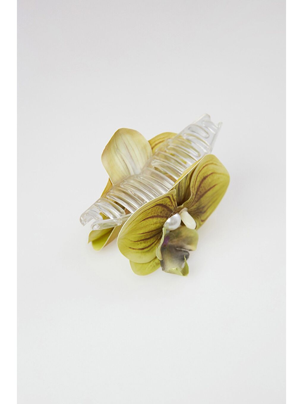 Yeşil Orkide Çiçeği Mandal Toka-2