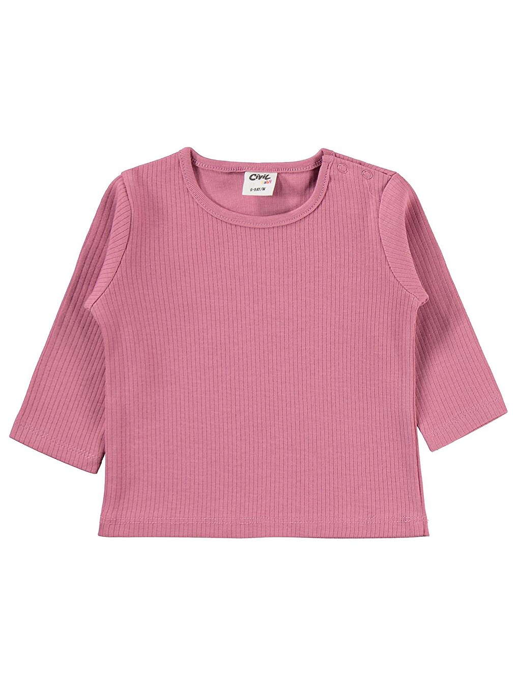 Baby Çizgi Kalp Empirme 6-18 Ay Tulum - Ekru-2