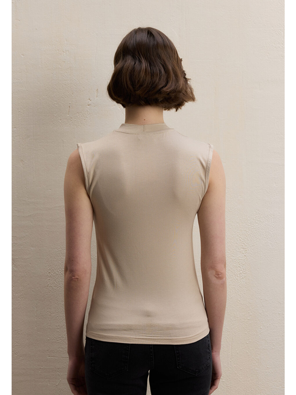 Bej SIFIR KOL BAMBU BODY NUDE-2