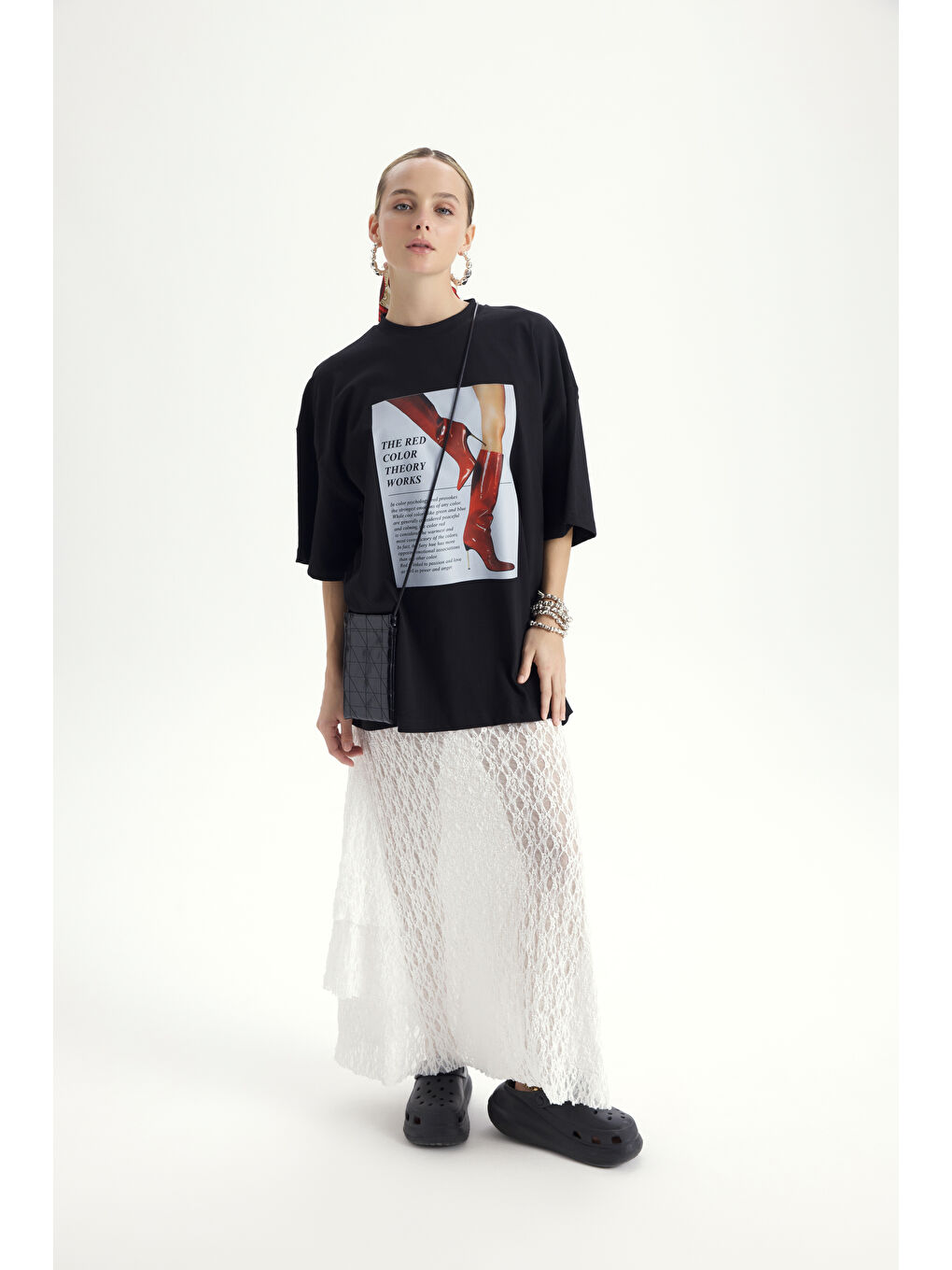 Theory Oversize Siyah T-Shirt-1