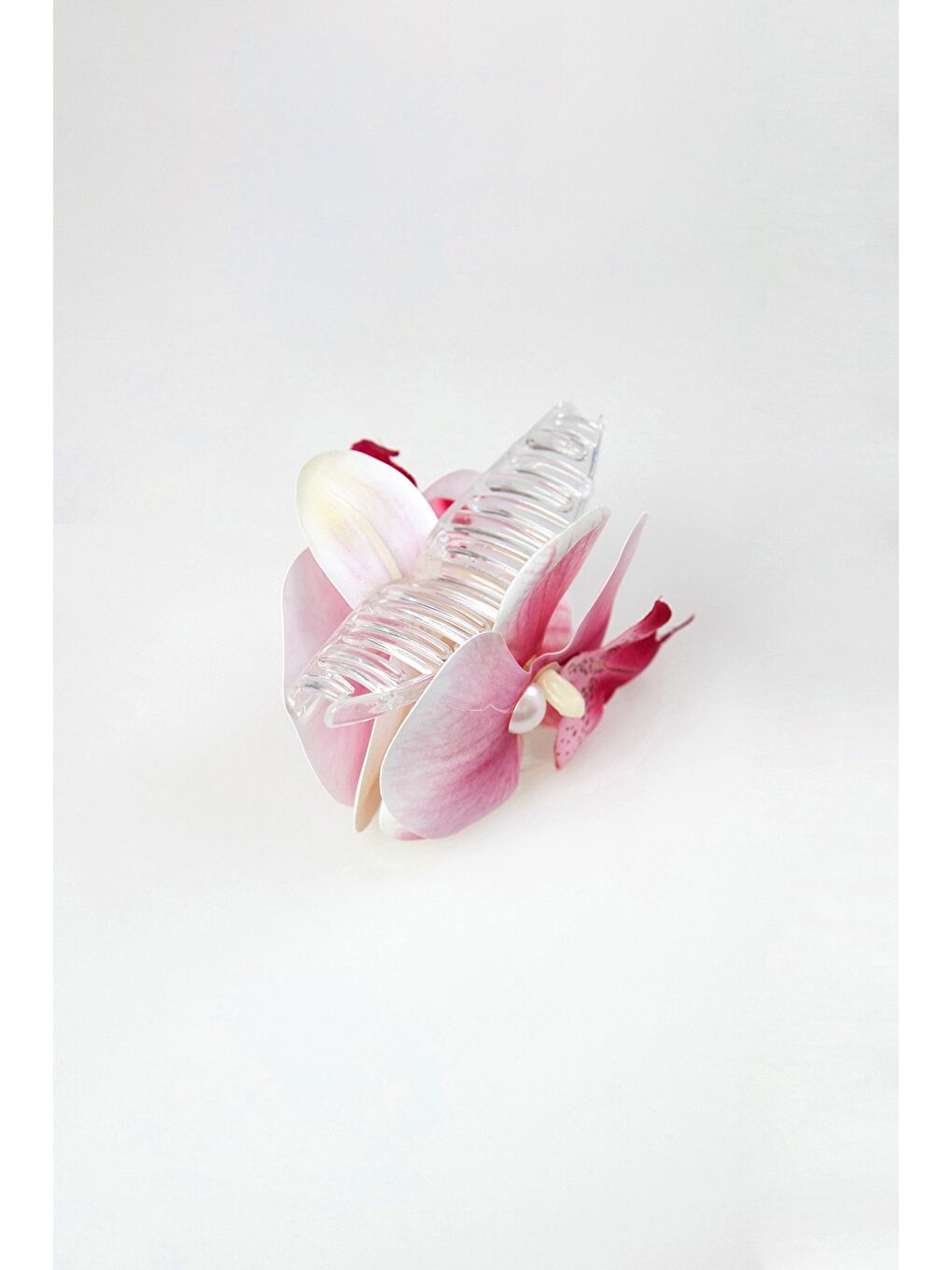 Pembe Orkide Çiçeği Mandal Toka-2