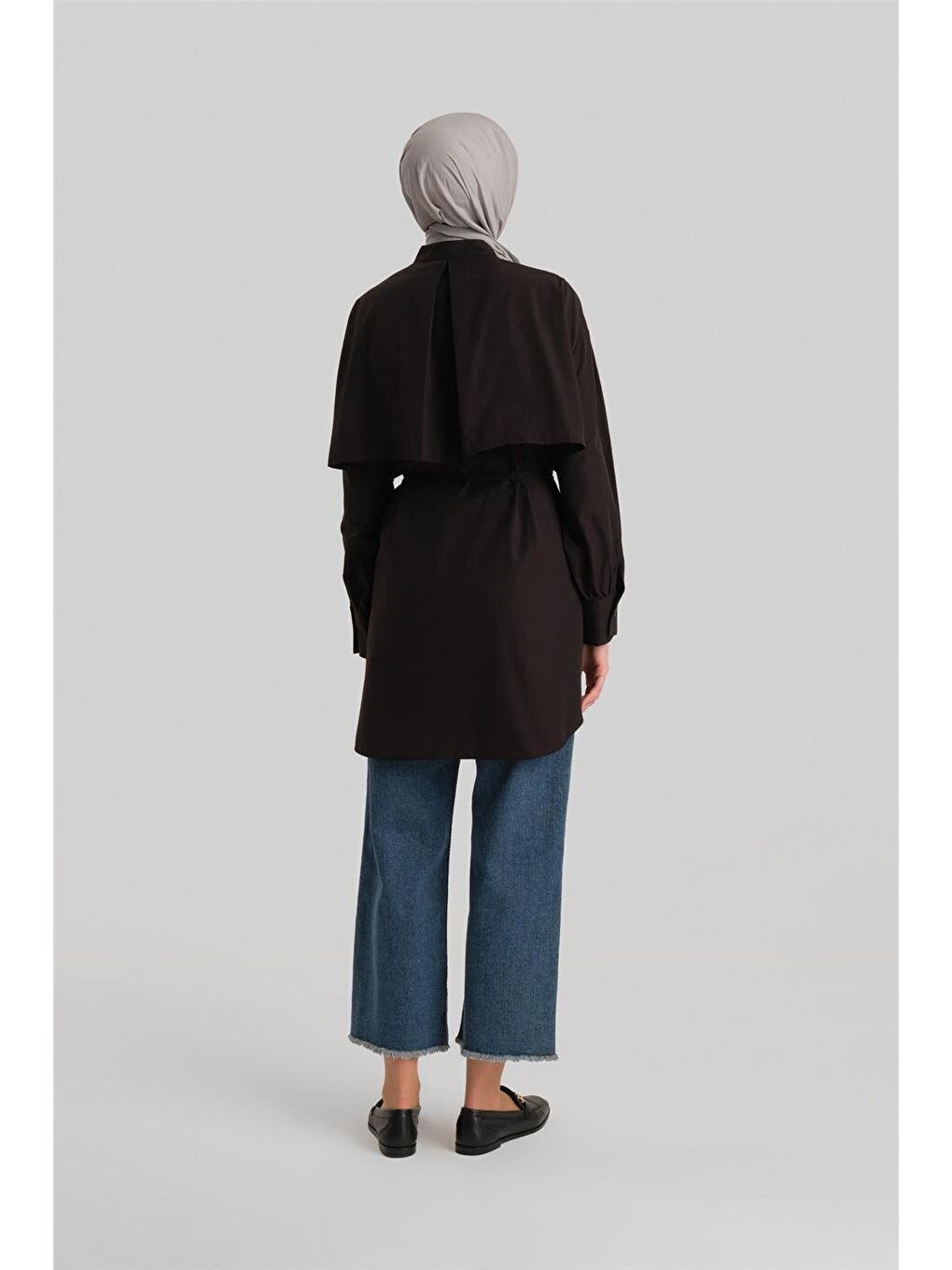 Rüzgarlıklı Coton Gömlek Ort3442 Siyah-5