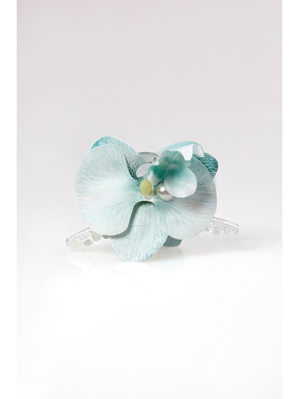 Mavi Orkide Çiçeği Mandal Toka