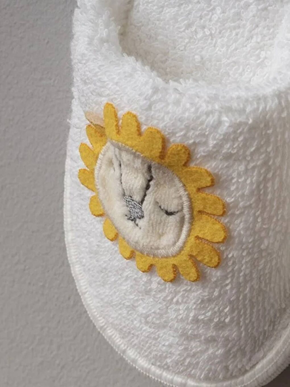 Sarı Unisex Hayvan Figürlü Bebek Bornoz Havlu Seti Yenidoğan Hediyelik Kutulu 0-24ay Pamuklu 3lü Takım-4